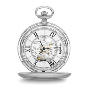 Swingtime Chrome-finish, Brass Mechanical Pocket Watch